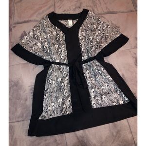 Peacock Kimono Style Top